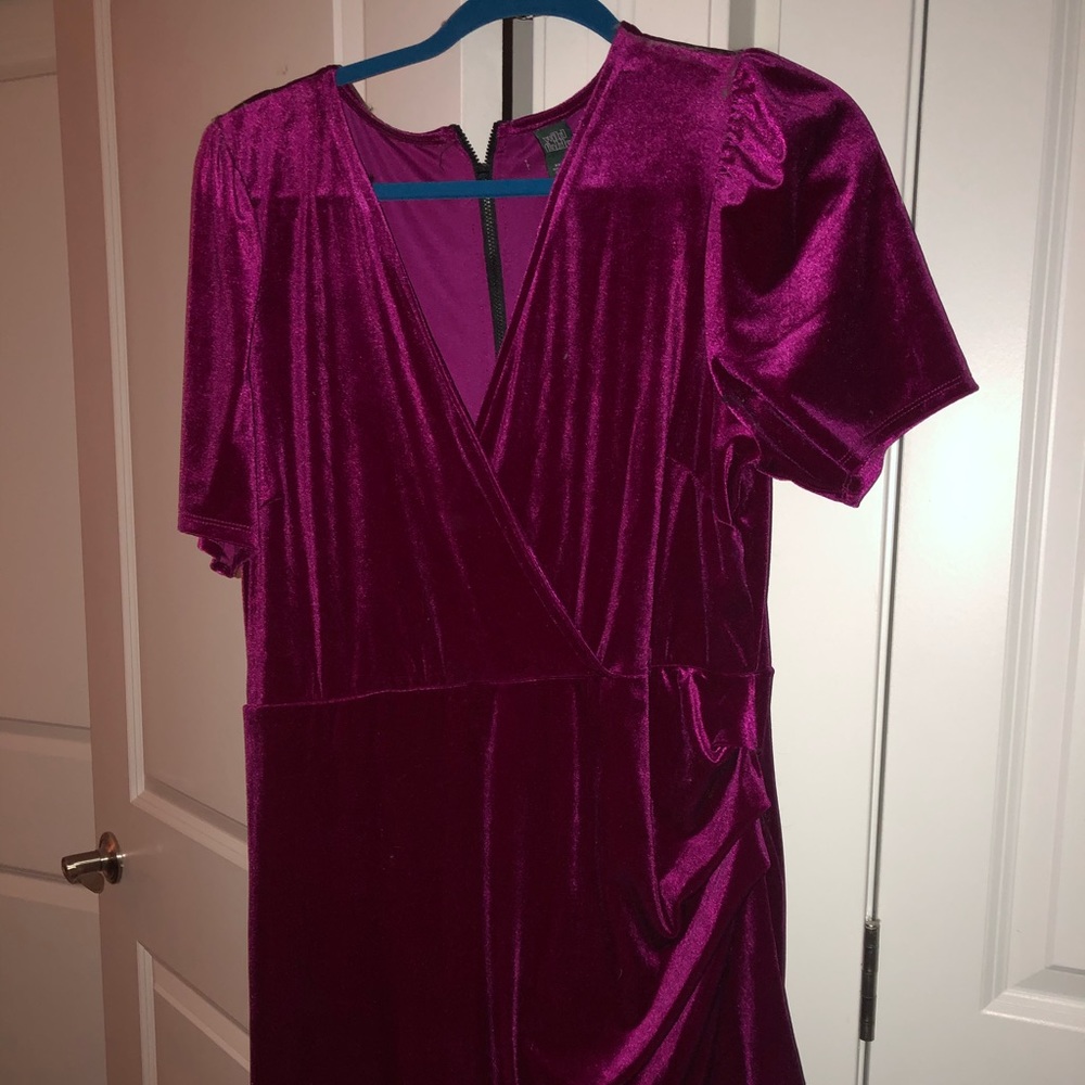 Pink velvet NYE dress